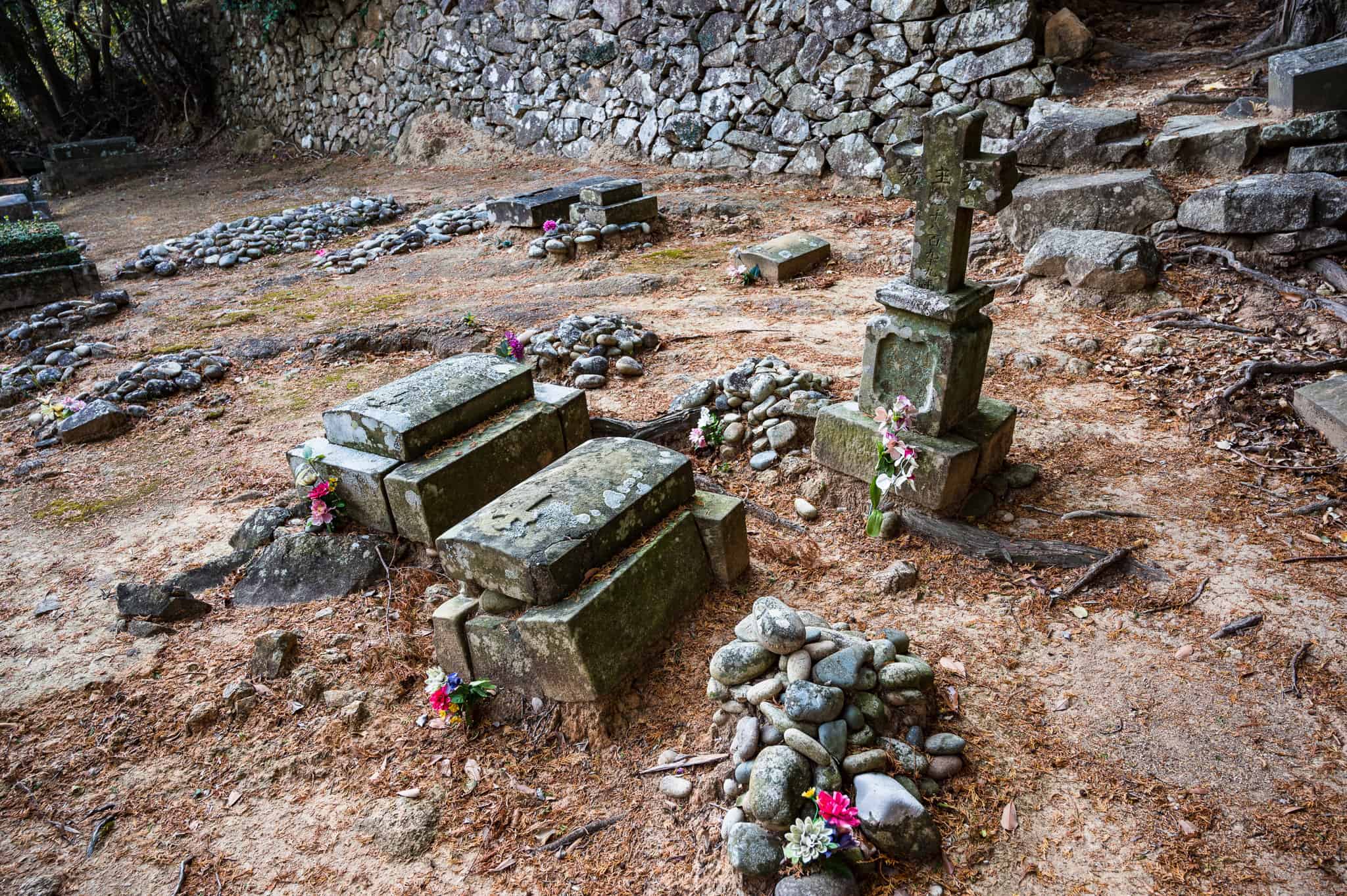 christian graves at gorin village on hisaka island