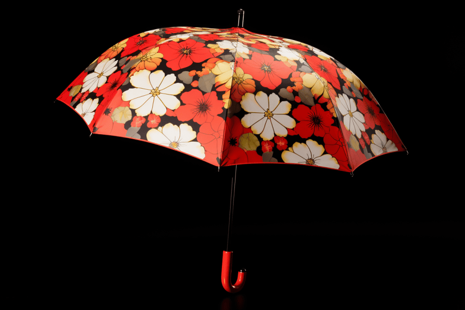 compact umbrella with japanese design